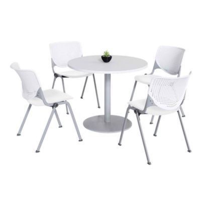 TABLE,WHT, 4 CHAIRS,WHT